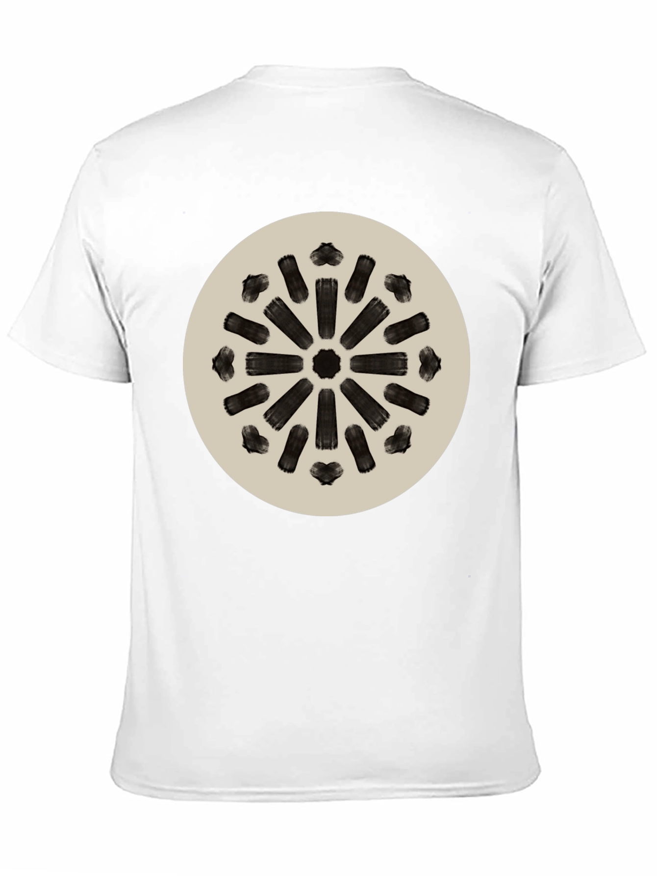 Abstract Radial Pattern Tee - Modern Black T-Shirt