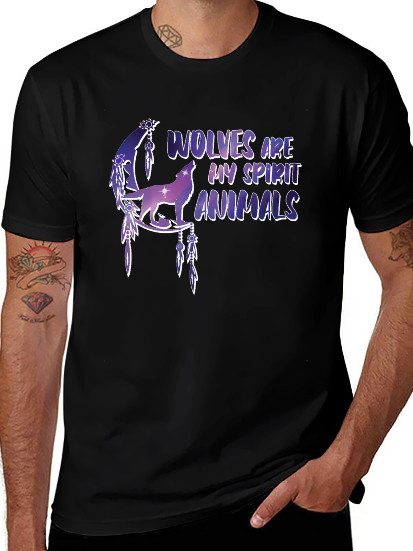 Wolf Spirit Animals Graphic T-Shirt
