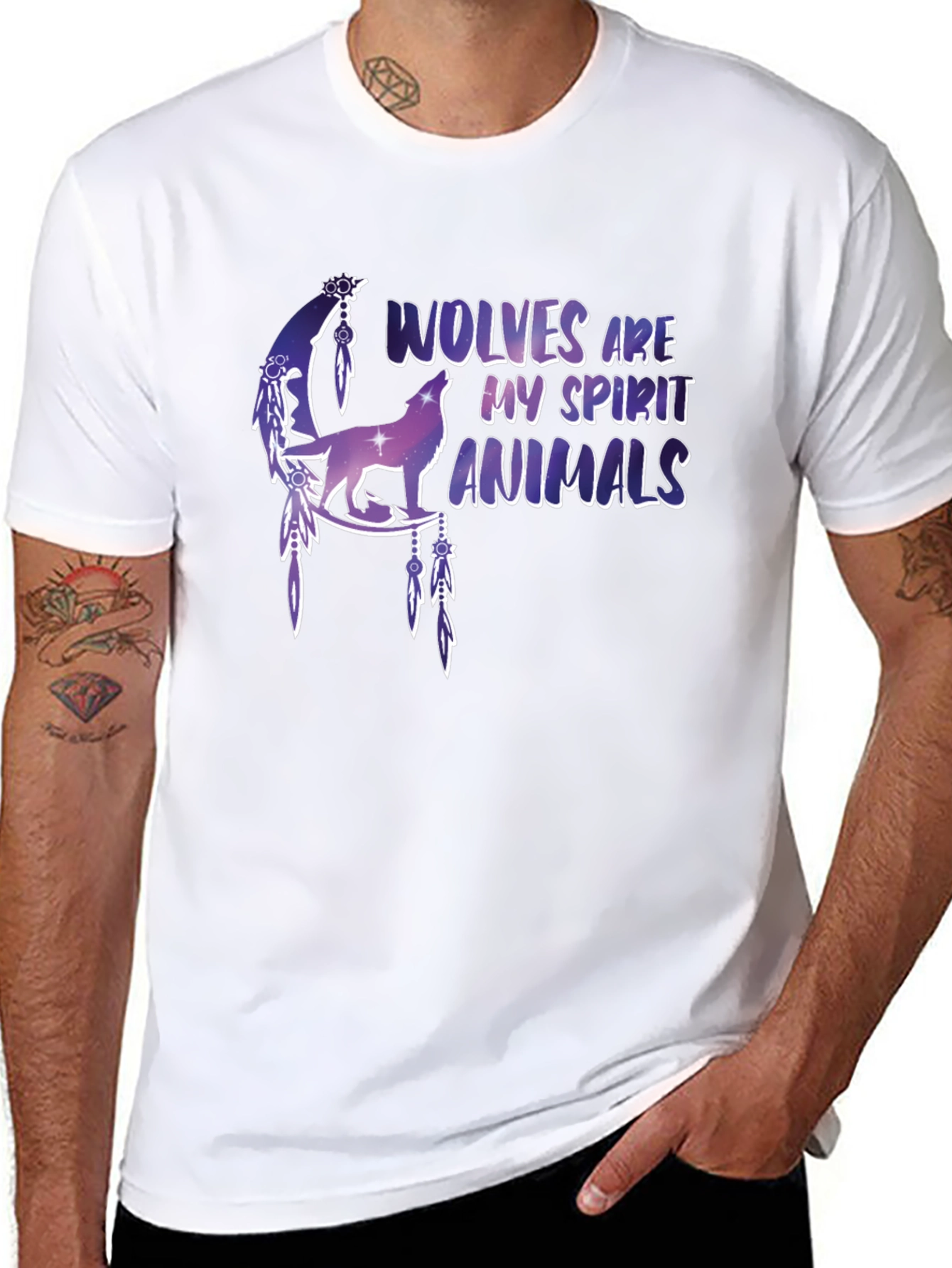 Wolf Spirit Animals Graphic T-Shirt