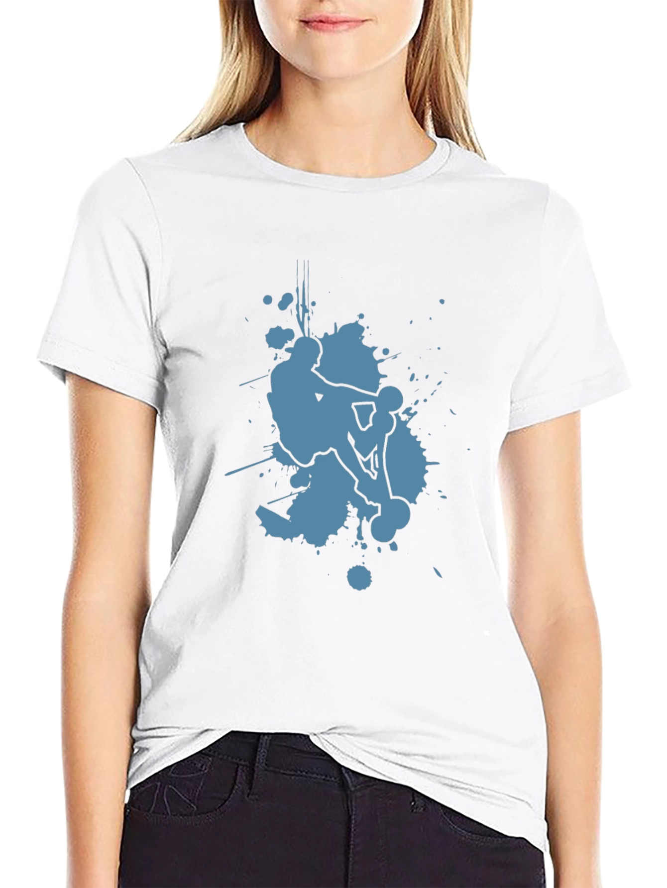 Abstract Skater Graphic T-Shirt