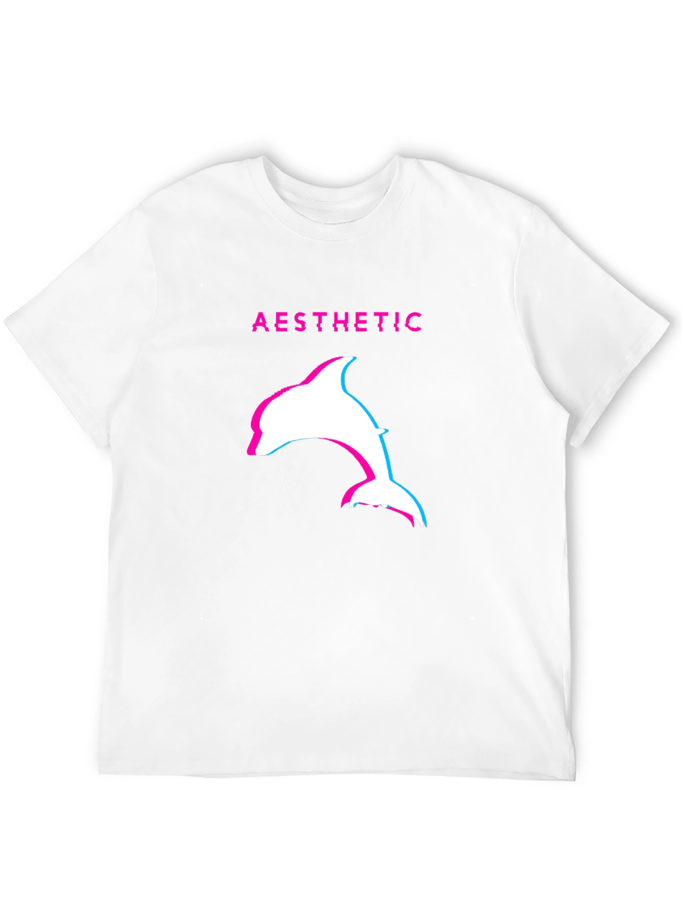 Aesthetic Dolphin Graphic Tee - Black Casual T-Shirt