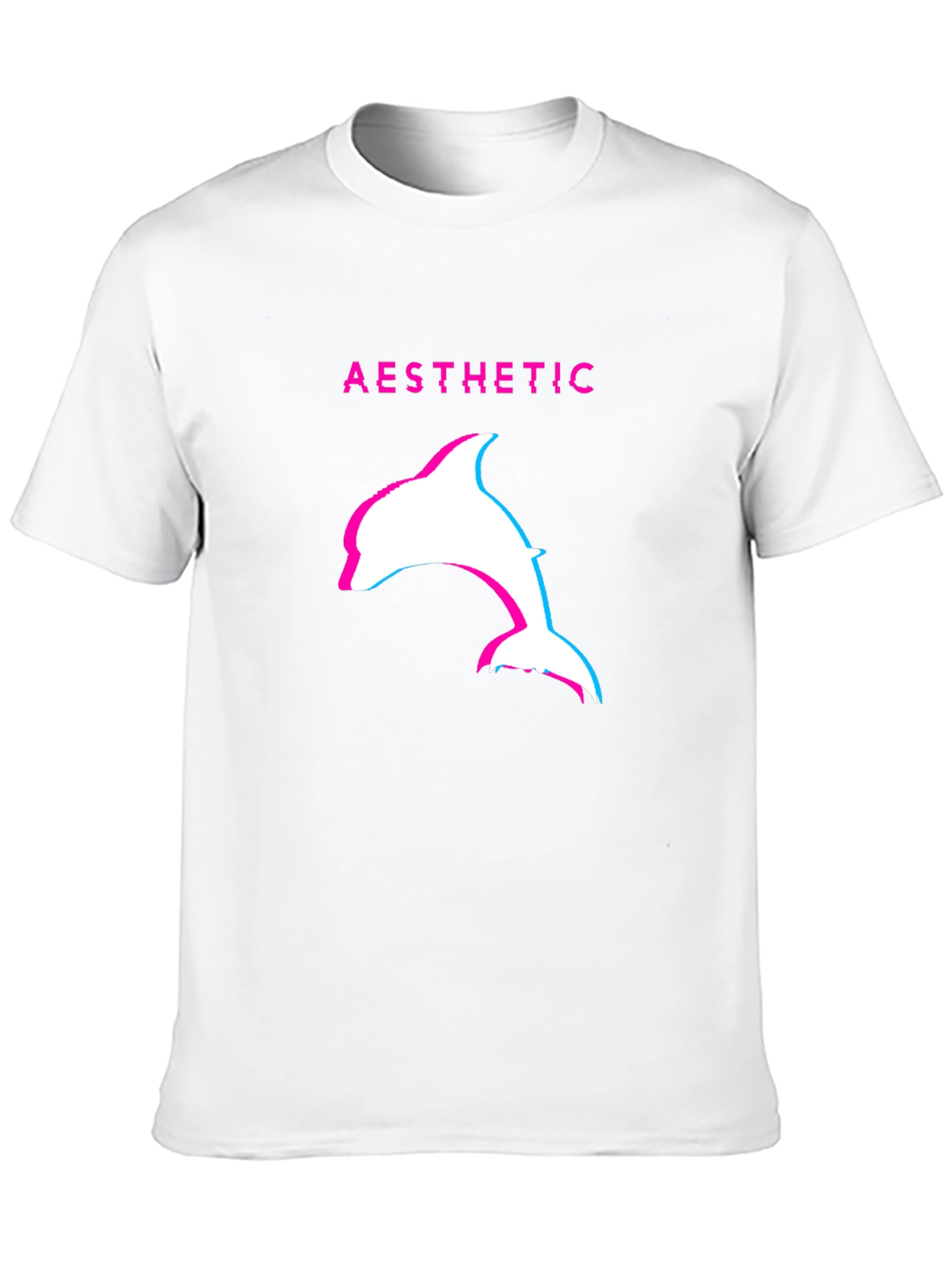 Aesthetic Dolphin Graphic Tee - Black Casual T-Shirt