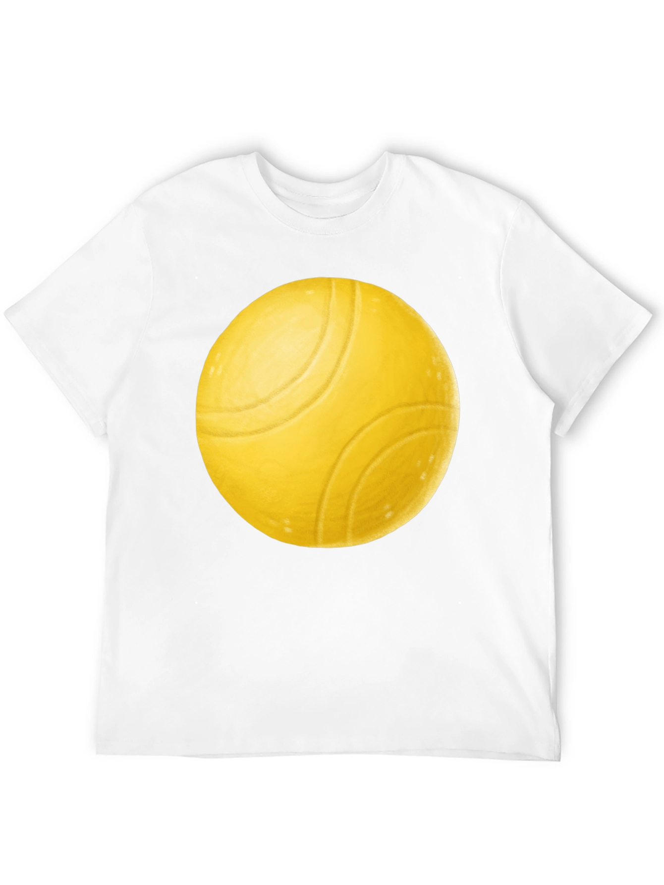 Yellow Ball Graphic Black T-Shirt