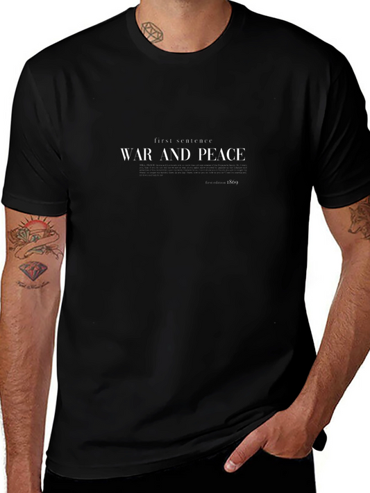 War and Peace First Sentence Novel T-Shirt